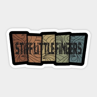 Stiff Little Fingers Retro Pattern Sticker